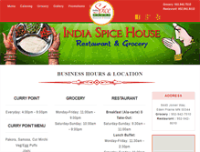 Tablet Screenshot of indiaspicehouseep.com